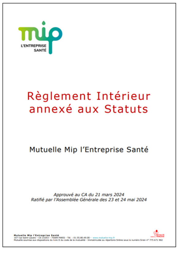 reglement interieur